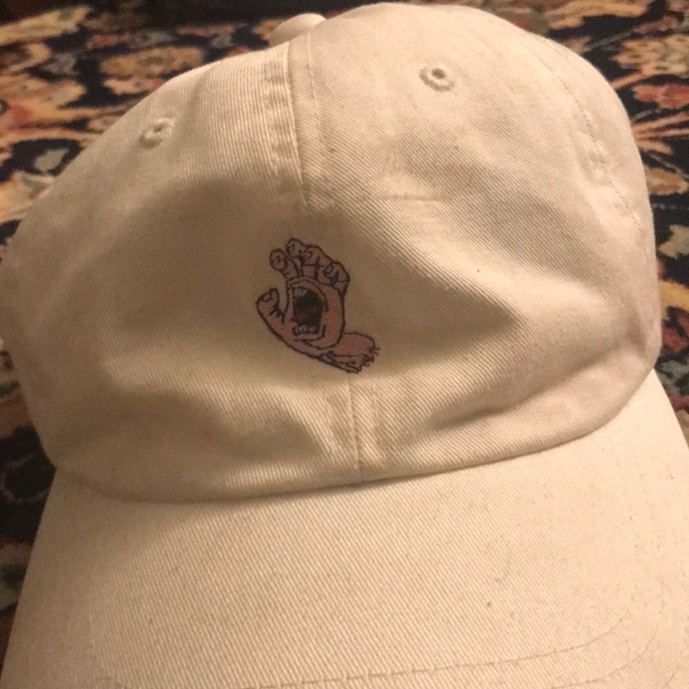 White Santa Cruz dad hat
